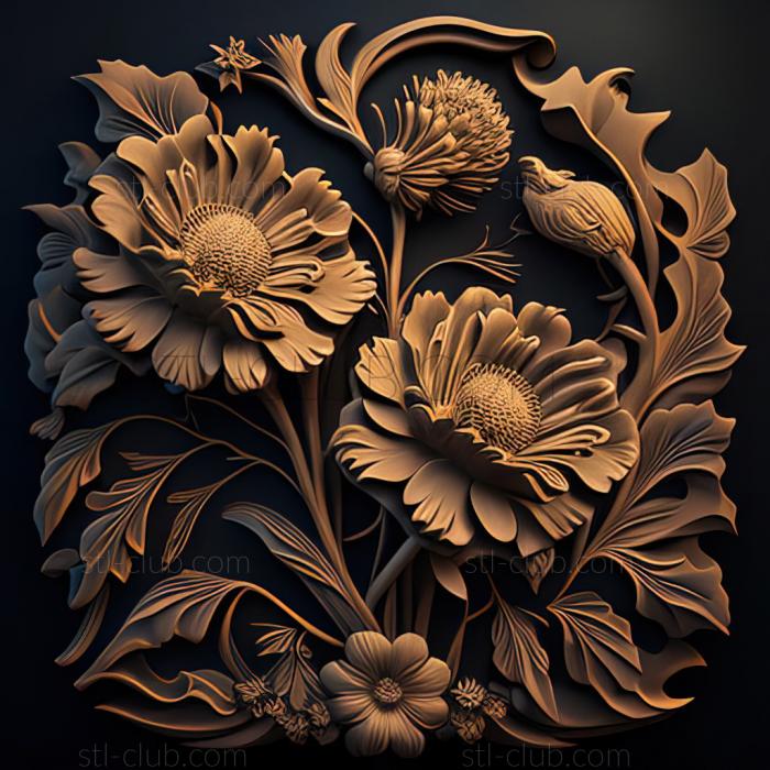 3D model st flowers (STL)